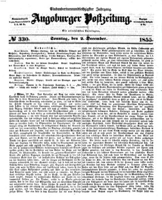 Augsburger Postzeitung Sonntag 2. Dezember 1855