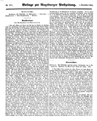 Augsburger Postzeitung Dienstag 4. Dezember 1855