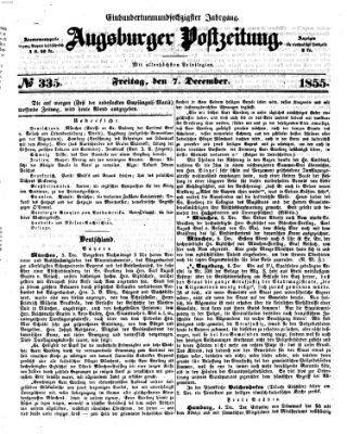 Augsburger Postzeitung Freitag 7. Dezember 1855