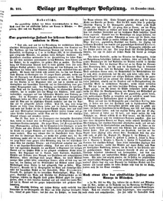 Augsburger Postzeitung Donnerstag 13. Dezember 1855