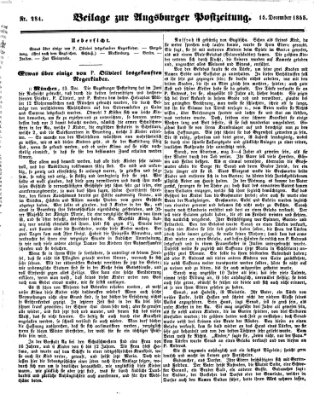 Augsburger Postzeitung Samstag 15. Dezember 1855