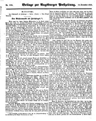 Augsburger Postzeitung Sonntag 16. Dezember 1855