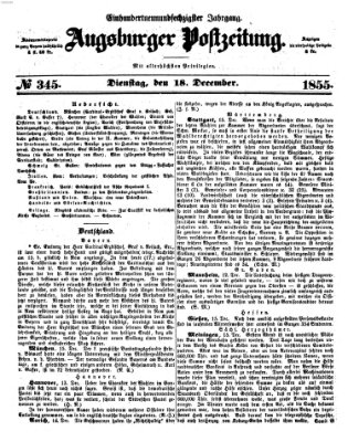 Augsburger Postzeitung Dienstag 18. Dezember 1855