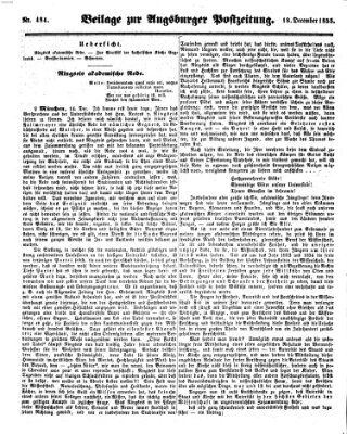 Augsburger Postzeitung Dienstag 18. Dezember 1855