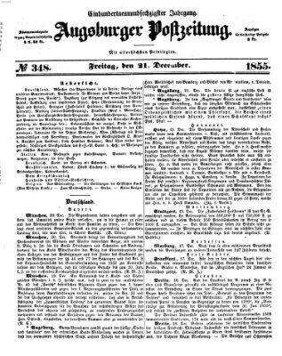 Augsburger Postzeitung Freitag 21. Dezember 1855