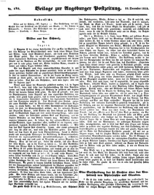 Augsburger Postzeitung Samstag 22. Dezember 1855