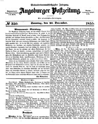 Augsburger Postzeitung Sonntag 23. Dezember 1855