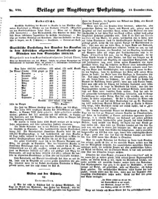 Augsburger Postzeitung Sonntag 23. Dezember 1855