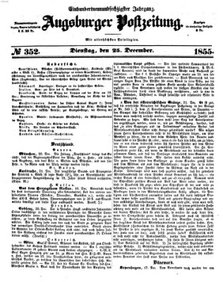 Augsburger Postzeitung Dienstag 25. Dezember 1855