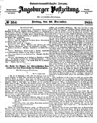 Augsburger Postzeitung Freitag 28. Dezember 1855