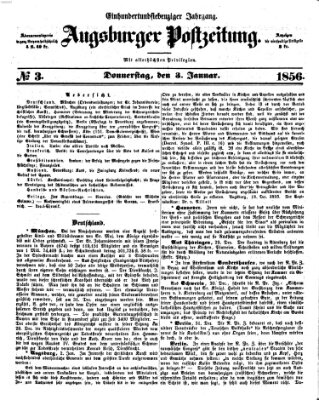 Augsburger Postzeitung Donnerstag 3. Januar 1856