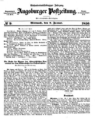 Augsburger Postzeitung Mittwoch 9. Januar 1856