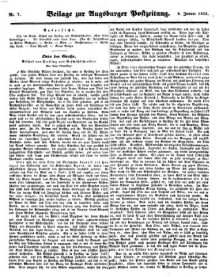 Augsburger Postzeitung Mittwoch 9. Januar 1856