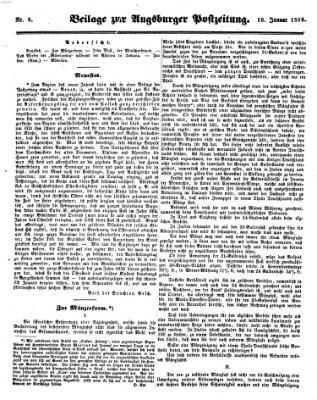 Augsburger Postzeitung Donnerstag 10. Januar 1856