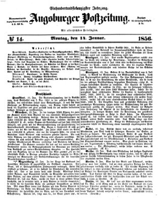 Augsburger Postzeitung Montag 14. Januar 1856