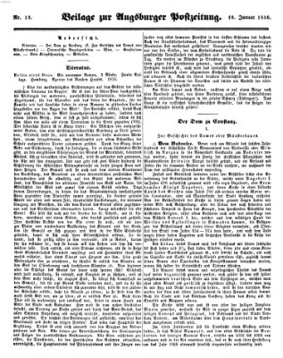 Augsburger Postzeitung Mittwoch 16. Januar 1856