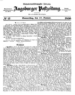 Augsburger Postzeitung Donnerstag 17. Januar 1856