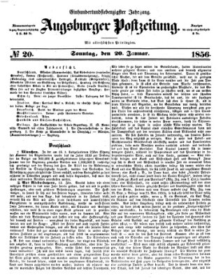 Augsburger Postzeitung Sonntag 20. Januar 1856