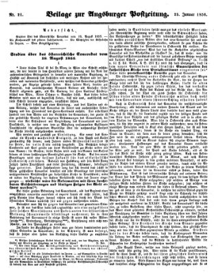 Augsburger Postzeitung Freitag 25. Januar 1856