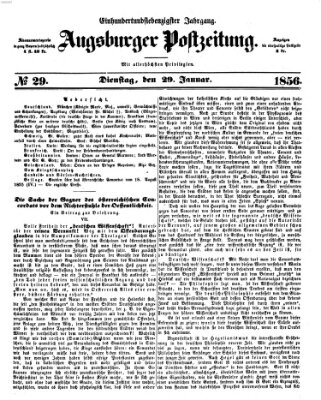 Augsburger Postzeitung Dienstag 29. Januar 1856