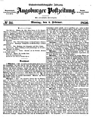 Augsburger Postzeitung Montag 4. Februar 1856