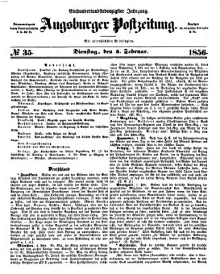 Augsburger Postzeitung Dienstag 5. Februar 1856