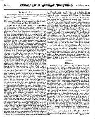 Augsburger Postzeitung Mittwoch 6. Februar 1856