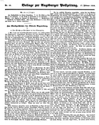 Augsburger Postzeitung Sonntag 17. Februar 1856