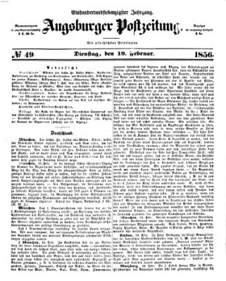 Augsburger Postzeitung Dienstag 19. Februar 1856