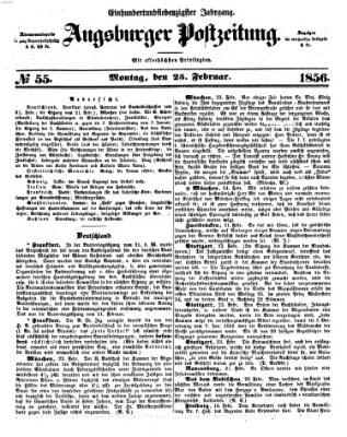 Augsburger Postzeitung Montag 25. Februar 1856