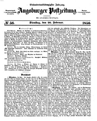 Augsburger Postzeitung Dienstag 26. Februar 1856