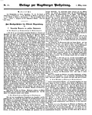 Augsburger Postzeitung Samstag 1. März 1856