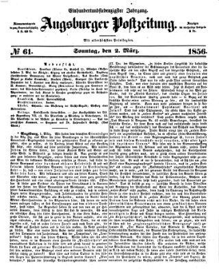 Augsburger Postzeitung Sonntag 2. März 1856