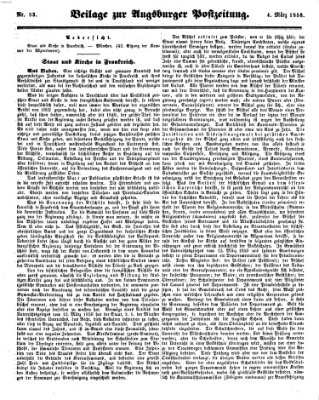 Augsburger Postzeitung Dienstag 4. März 1856