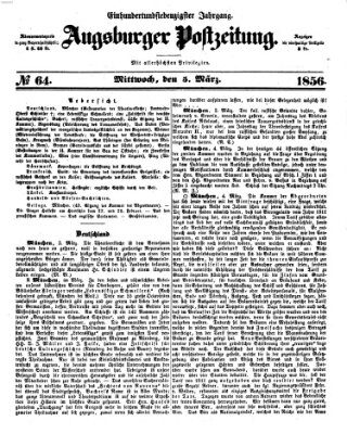 Augsburger Postzeitung Mittwoch 5. März 1856