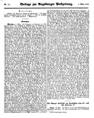 Augsburger Postzeitung Mittwoch 5. März 1856