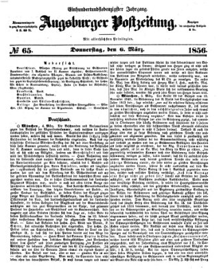 Augsburger Postzeitung Donnerstag 6. März 1856