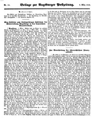 Augsburger Postzeitung Donnerstag 6. März 1856