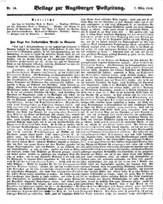 Augsburger Postzeitung Freitag 7. März 1856