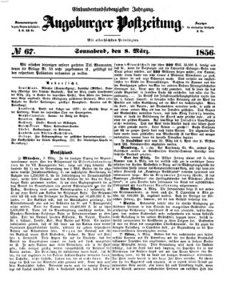 Augsburger Postzeitung Samstag 8. März 1856