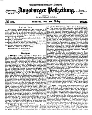 Augsburger Postzeitung Montag 10. März 1856