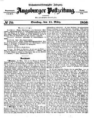 Augsburger Postzeitung Dienstag 11. März 1856