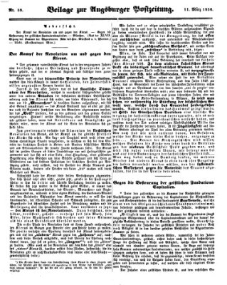 Augsburger Postzeitung Dienstag 11. März 1856