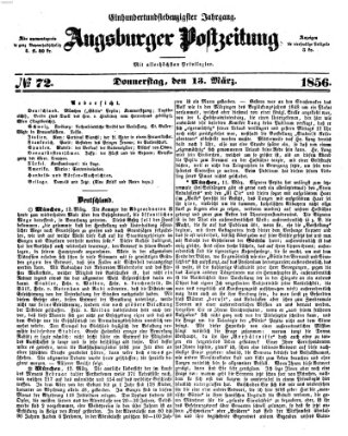 Augsburger Postzeitung Donnerstag 13. März 1856