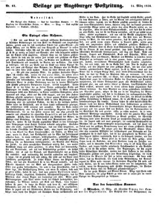 Augsburger Postzeitung Freitag 14. März 1856