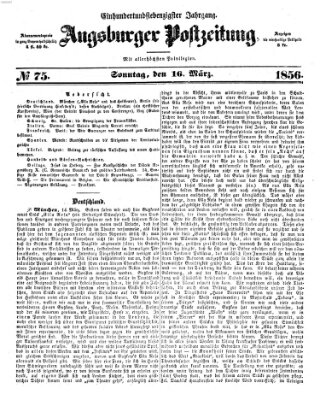 Augsburger Postzeitung Sonntag 16. März 1856