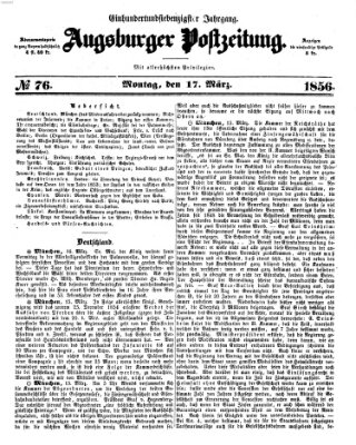 Augsburger Postzeitung Montag 17. März 1856