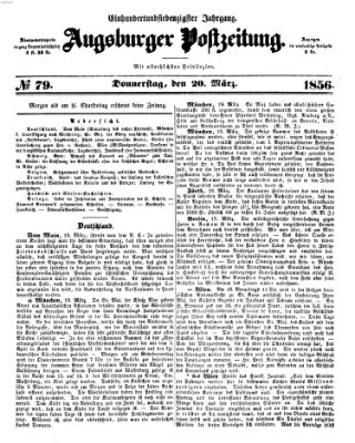 Augsburger Postzeitung Donnerstag 20. März 1856