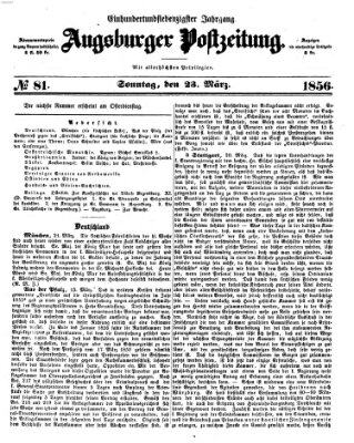 Augsburger Postzeitung Sonntag 23. März 1856