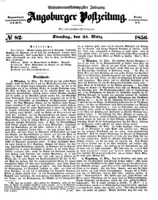 Augsburger Postzeitung Dienstag 25. März 1856